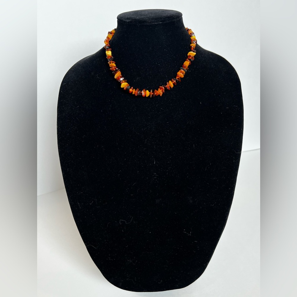 Yellow and Brown Tiger Eye Beaded Necklace.